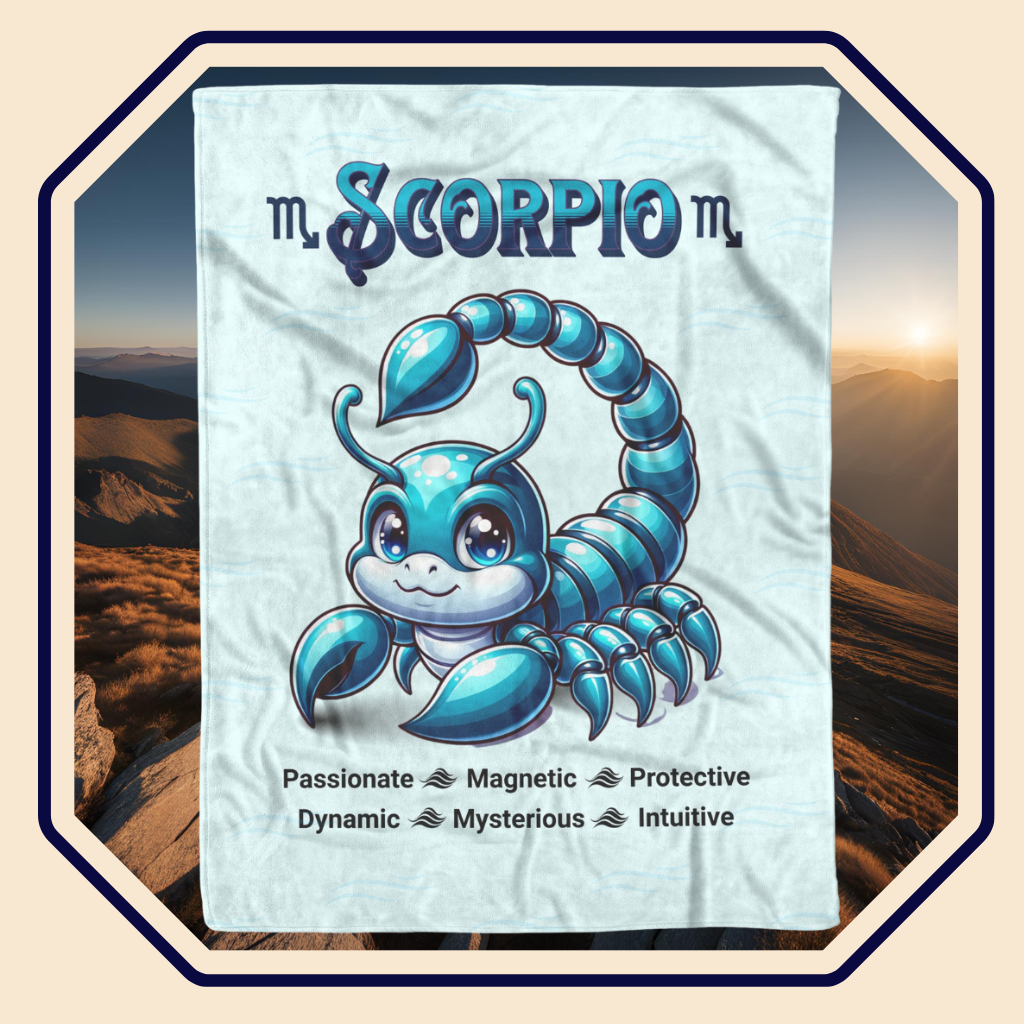 Scorpio Fleece or sherpa blanket main image mister obtuse eclectic goods
