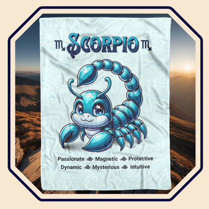 Scorpio Fleece or sherpa blanket main image mister obtuse eclectic goods