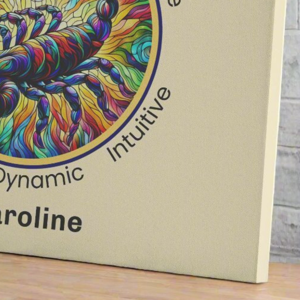 Scorpio Intensity Personalized Square Canvas Wrap extreme close up mister obtuse eclectic goods
