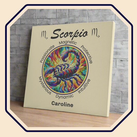 Scorpio Intensity Personalized Square Canvas Wrap main product image mister obtuse eclectic goods