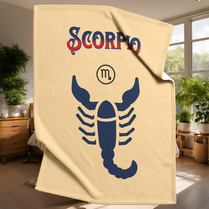 Scorpio Minimalist Fleece or sherpa blanket bedroom setting mister obtuse eclectic goods