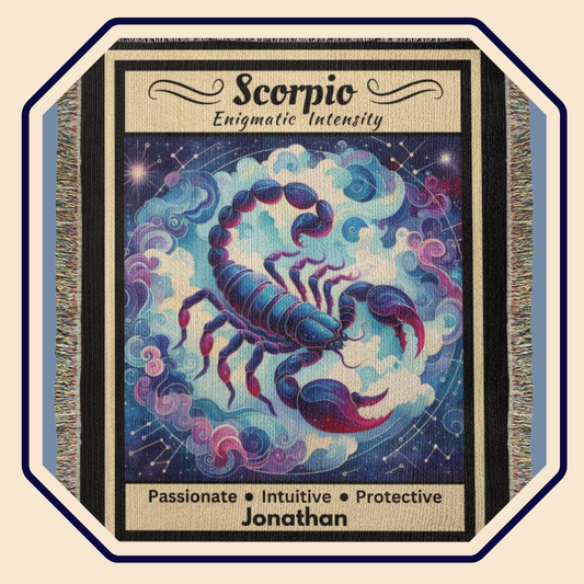 Scorpio Personalized blanket mister obtuse eclectic goods