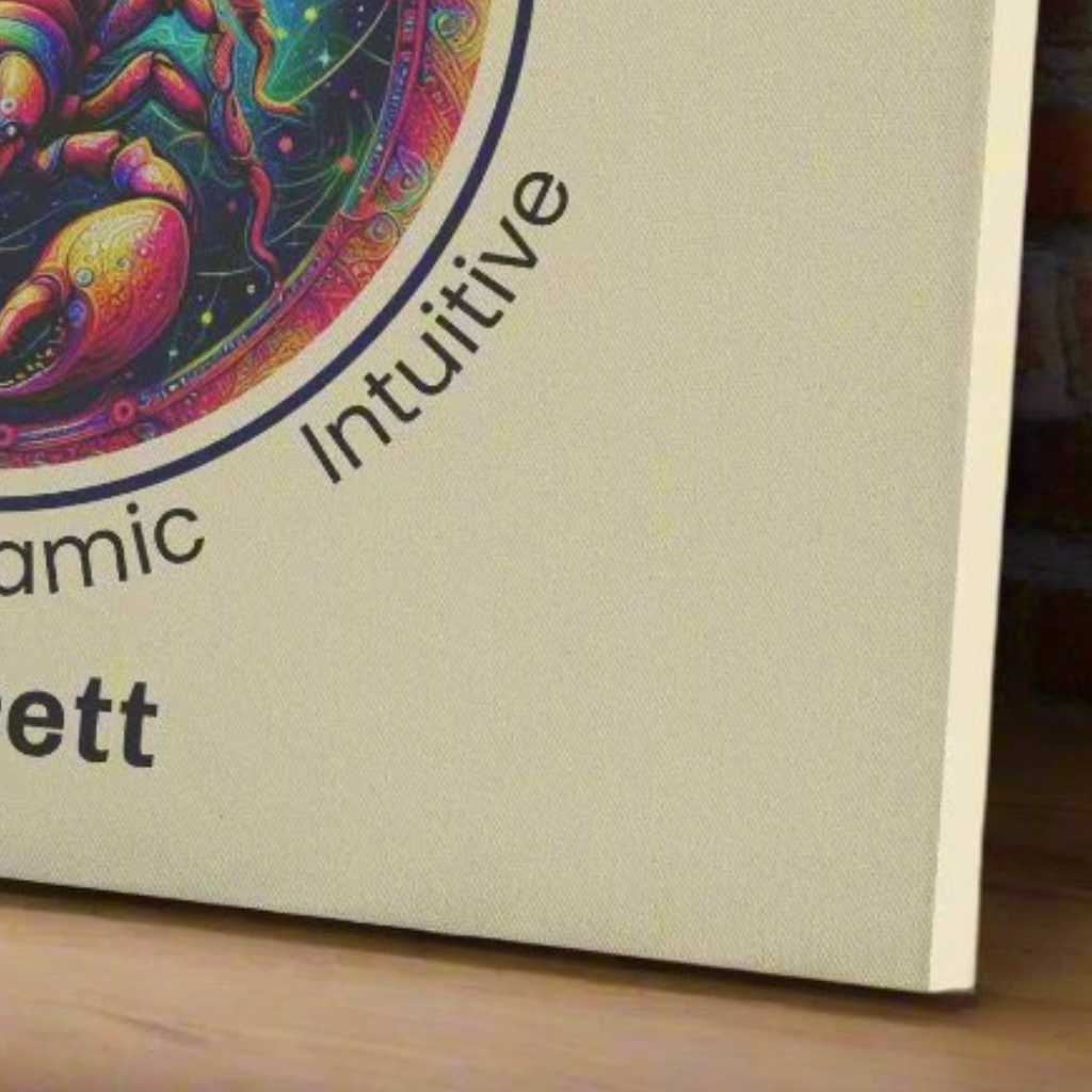 Scorpio Stellar Mystery Personalized Square Canvas Wrap extreme close up mister obtuse eclectic goods