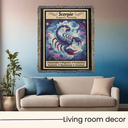 Scorpio woven blanket living room decor mister obtuse