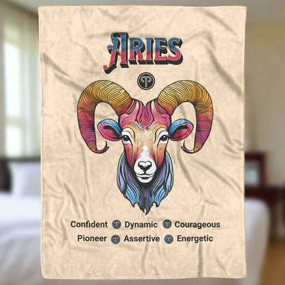 Aries Fleece or sherpa blanket bedroom setting mister obtuse eclectic goods