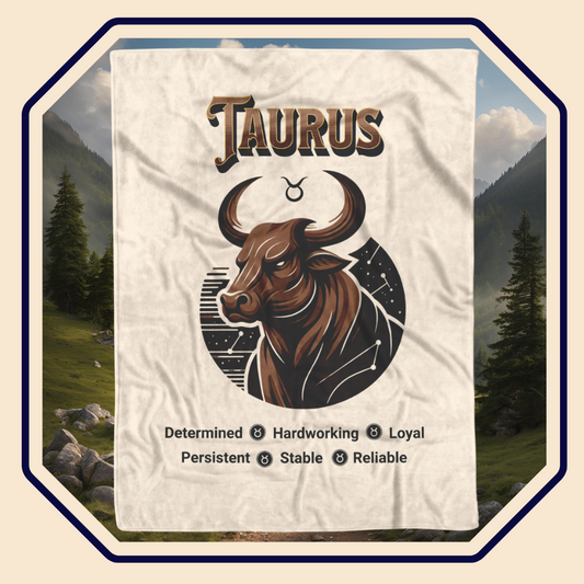 Taurus Fleece or sherpa blanket image mister obtuse eclectic goods