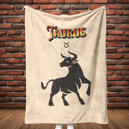 Taurus Minimalist Fleece or sherpa blanket full length mister obtuse eclectic goods