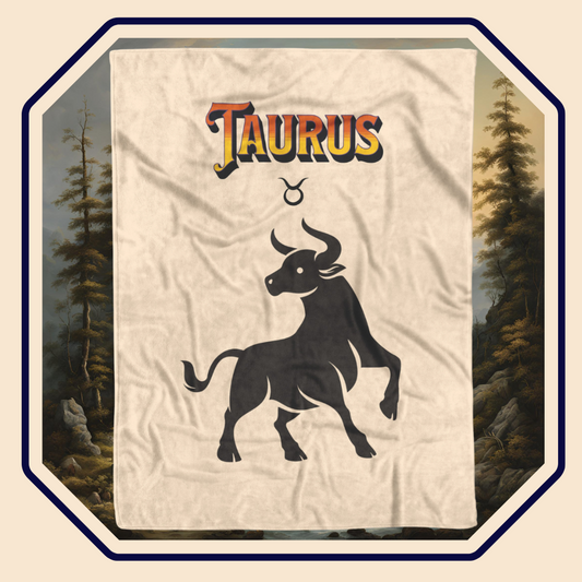 Taurus Minimalist Fleece or sherpa blanket image mister obtuse eclectic goods