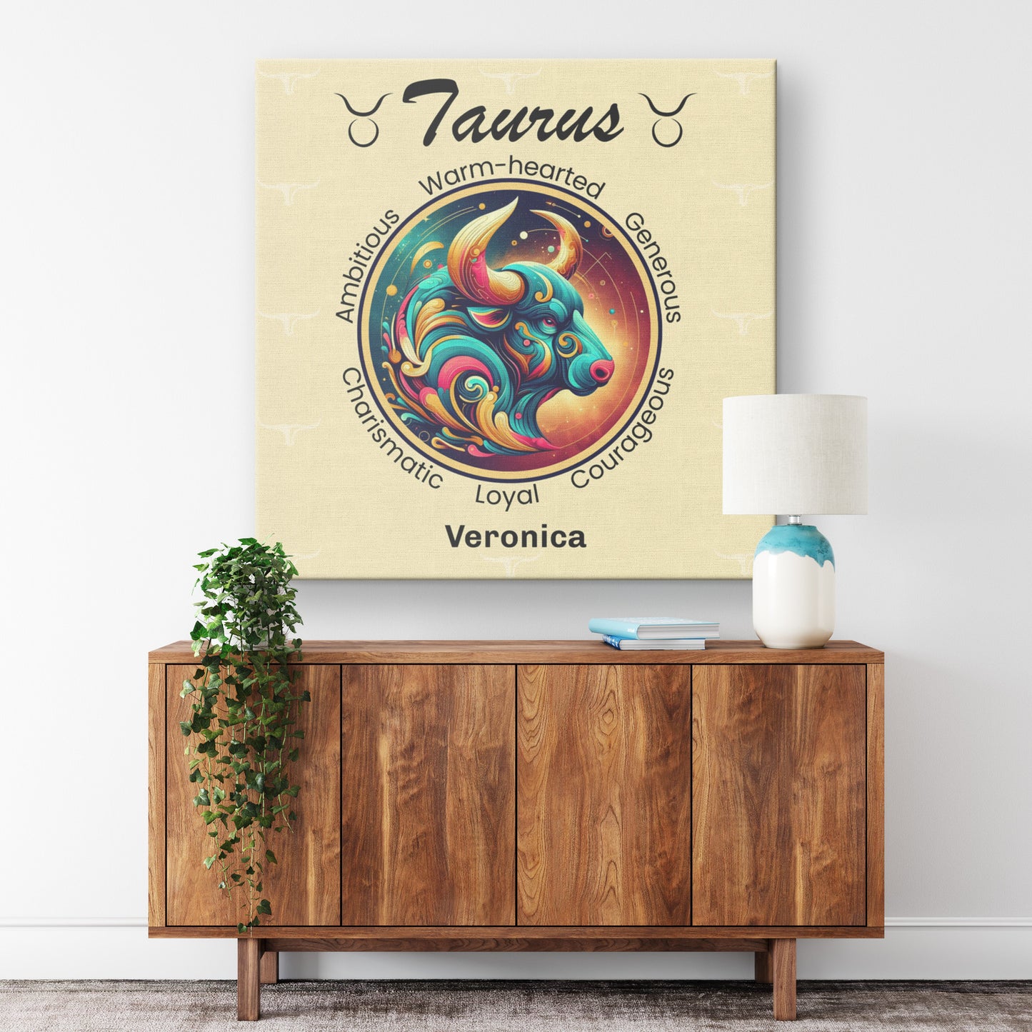 Taurus Universe Personalized Canvas