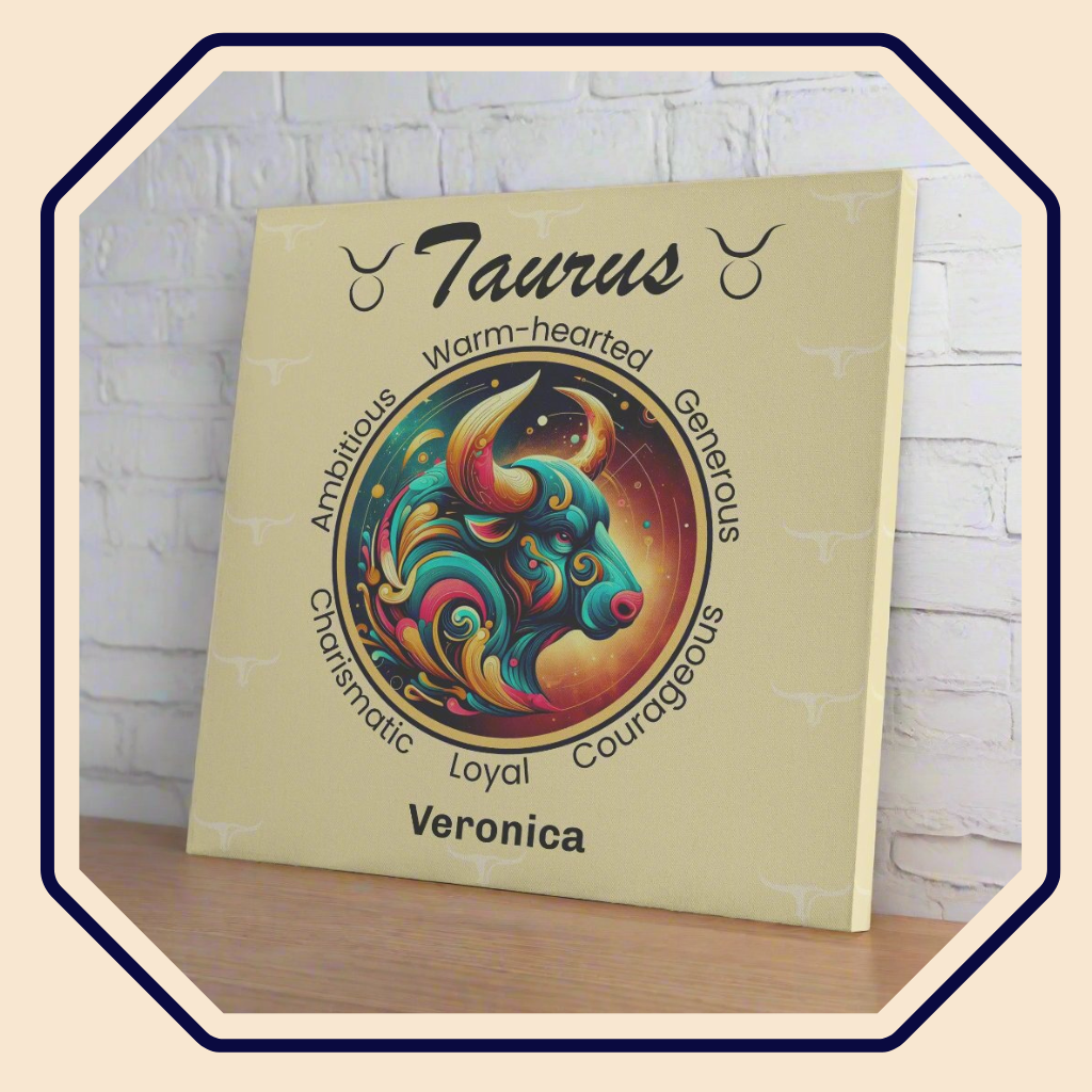Taurus Universe  Personalized Square Canvas Wrap main product image mister obtuse eclectic goods
