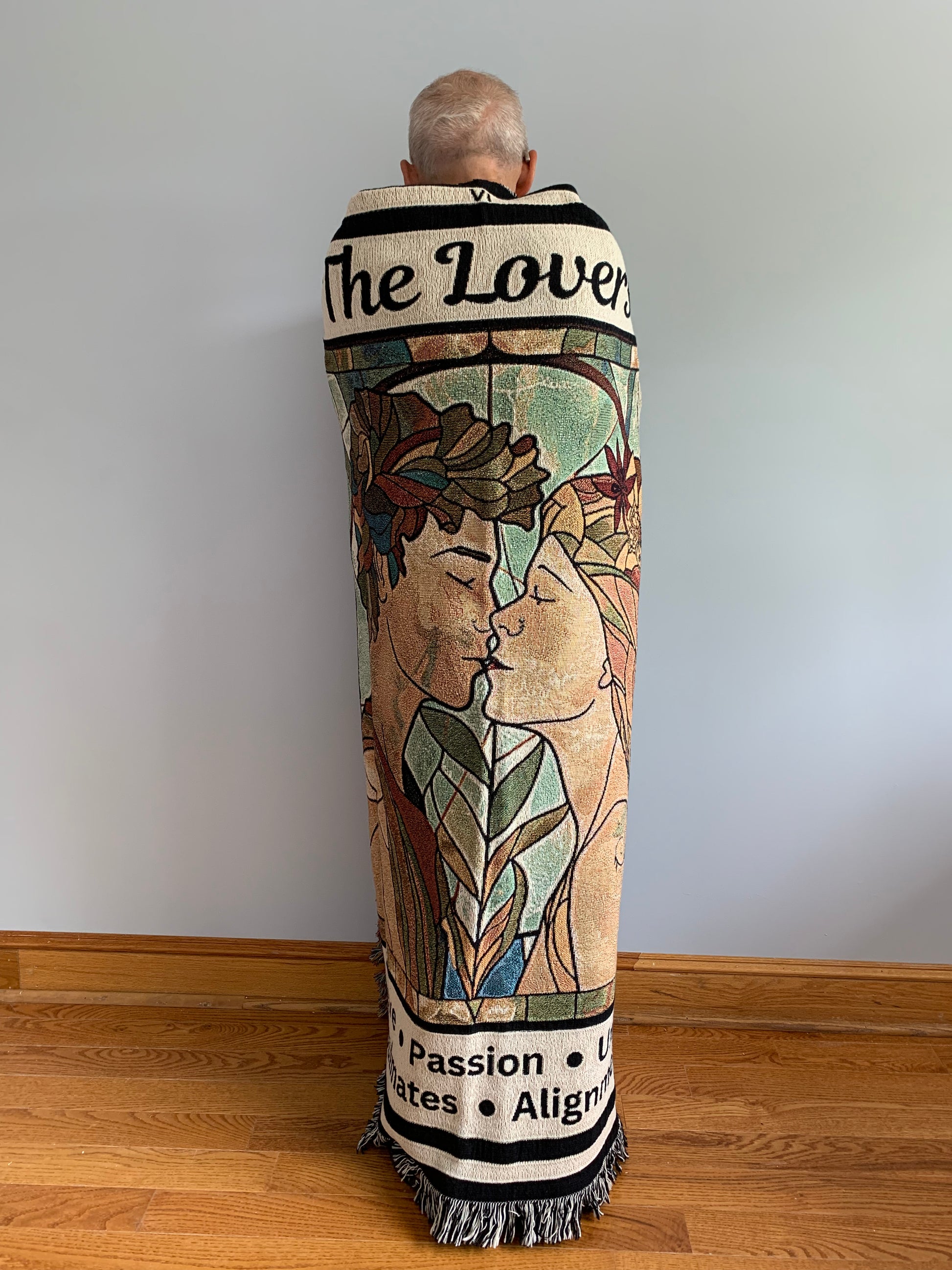 The Lovers Tarot Card Heirloom Blanket_Full Length_mromugs_mister obtuse eclectic goods_5350