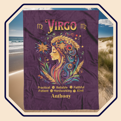 Virgo Fleece or Sherpa Blanket Main Image Mister Obtuse Eclectic Goods
