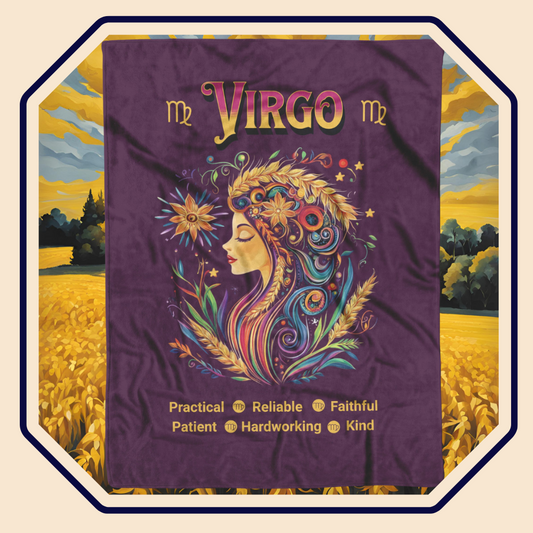 Virgo Fleece or sherpa blanket image mister obtuse eclectic goods