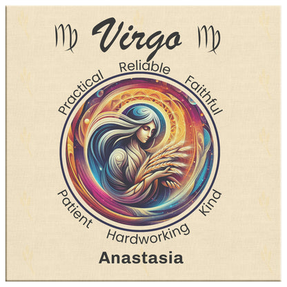 Virgo harvest Personalized Square Canvas Wrap close up mister obtuse eclectic goods