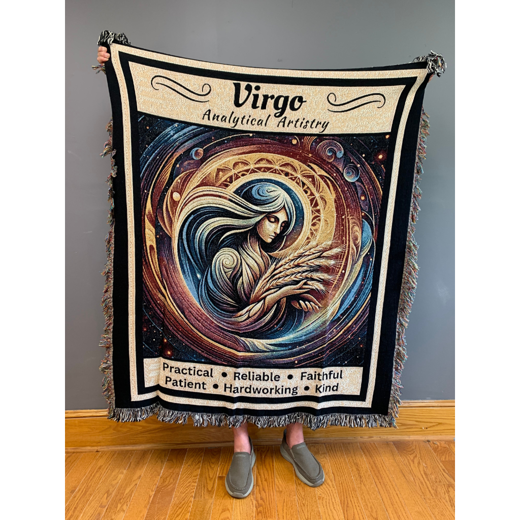 Virgo Zodiac Heirloom Blanket Full Length_Mister Obtuse Eclectic Goods