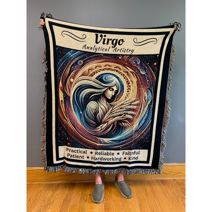 Virgo Zodiac Heirloom Blanket Full Length_Mister Obtuse Eclectic Goods