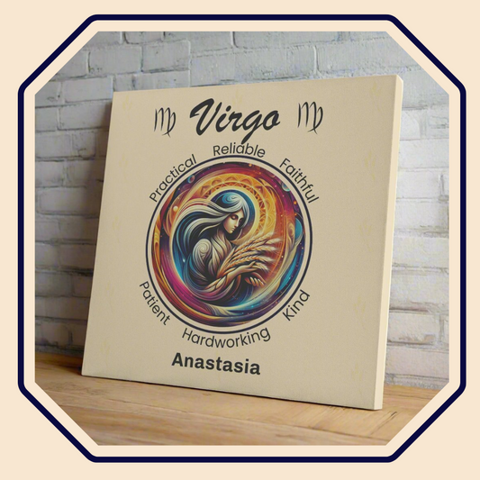 Virgo harvest Personalized Square Canvas Wrap main product image mister obtuse eclectic goods