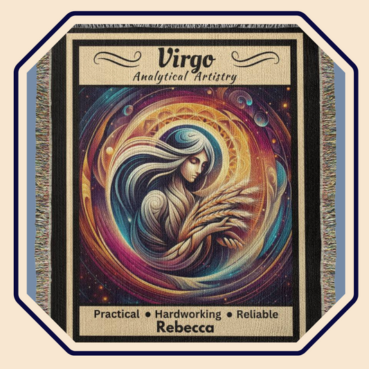 Virgo personalized woven blanket main product image mister obtuse eclectic goods