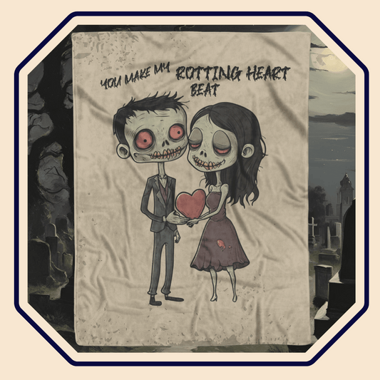 Zombie Sweethearts Non-Personalized Fleece or sherpa blanket main image mister obtuse eclectic goods