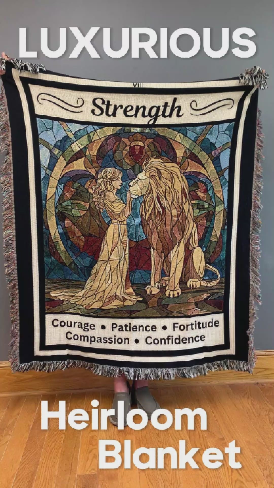 Product Video of Strength Tarot Heirloom Blanket Mister Obtuse Eclectic Goods