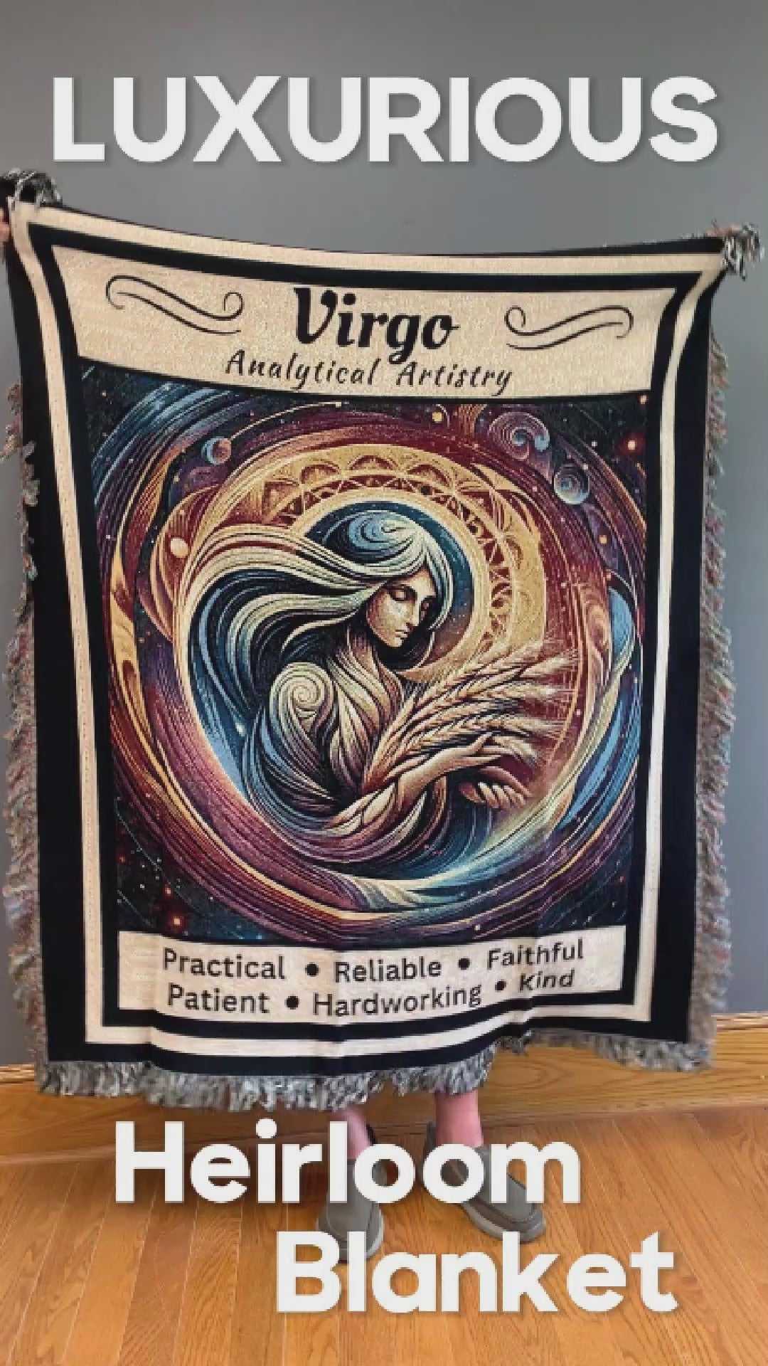 Virgo Heirloom Blanket product video Mister obtuse eclectic goods