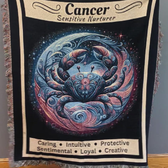 Cancer Zodiac Sign Heirloom Blanket Product Video_Mister Obtuse